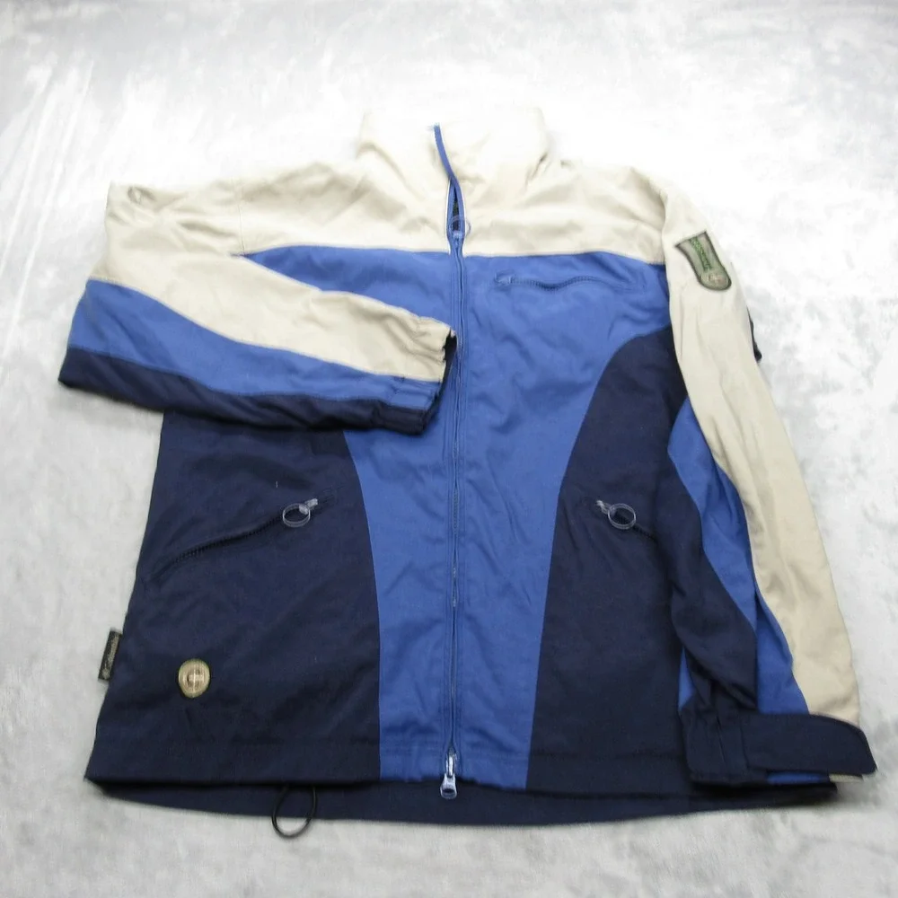 Columbia Jacket Mens Small‎ Blue Colorblock Convert Full Zip Waterproof Vintage
